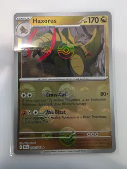 Haxorus 070/086 NM - Poke Ball Holo - 2025 S&V TCG Pokemon Black Bolt - Image 1