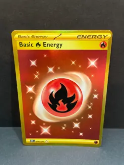 💥 Basic Fire Energy - 230/197 - Pokemon Obsidian Flames Secret Rare Gold Holo - Image 1