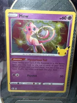 Pokemon Mew TCG Card Celebrations 011/025 Holo Rare 2021 25th Ann. COLLECT RARE - Image 2