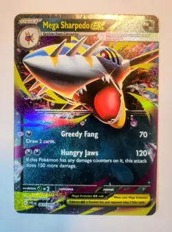 Pokemon TCG Mega Sharpedo ex 061/094 Me02: Phantasmal Flames Double Rare NM - Image 1