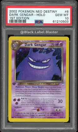 2002 Pokemon Neo Destiny Dark Gengar 1st Edition #6 - PSA 10 - (6 CERT) - Image 1