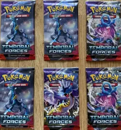 Pokemon Scarlet and Violet - Temporal Forces Booster Packs (x6) - New and Sealed - Image 1