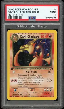 2000 Pokemon Rocket Dark Charizard 1st Edition Holo Card #4 - PSA 9 - (7 CERT) - Image 1