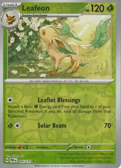 POKEMON - LEAFEON - 005/131 - PRISMATIC EVOLUTIONS - REVERSE HOLO - Image 1