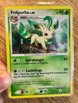 Folipurba LV.40 24/100 Holo Rare Pokemon Majestic Dawn MD 2008 Swirl LP Deutsch - Image 1