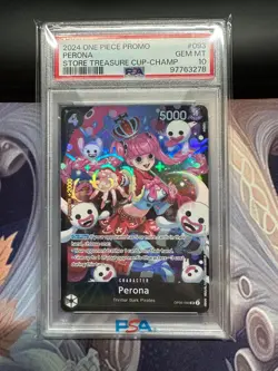 One Piece Perona Store Treasure Cup-Champ Op06-093 Psa 10 - Image 1