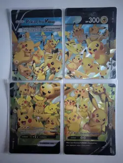 Pikachu V-Union SWSH139-142 Promo Holo 4 Card Bundle Near Mint Black Star Promo - Image 1