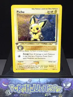 Pokemon Card Pichu 12/111 Neo Genesis Set 1st Edition Holo Rare Played - Image 1