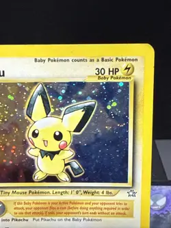 Pokemon Card Pichu 12/111 Neo Genesis Set 1st Edition Holo Rare Played - Image 3