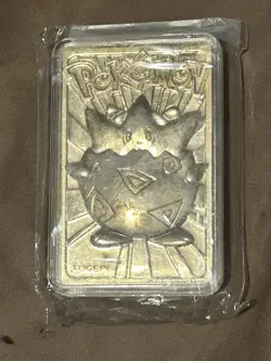 1998 23K Gold Plated Metal Pokemon Burger 🍔 King 👑 Promo Card TOGEPI - Image 1