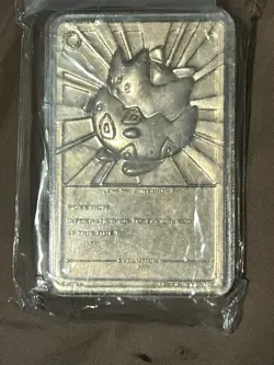 1998 23K Gold Plated Metal Pokemon Burger 🍔 King 👑 Promo Card TOGEPI - Image 3