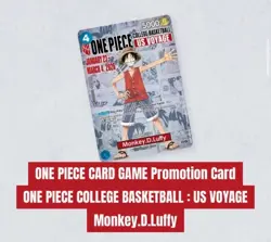 One Piece Monkey.D.Luffy US College Basketball Promo Card 1/23 PRESALE - Image 2