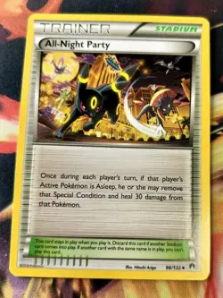 All-Night Party 96/122 LP/MP Breakpoint XY 2016 Pokemon Card - Image 1