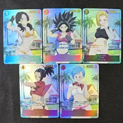 5×Dragon Ball Doujin Card Beach Series New Goddess Stroy Waifu Custom Holo Foil - Image 1