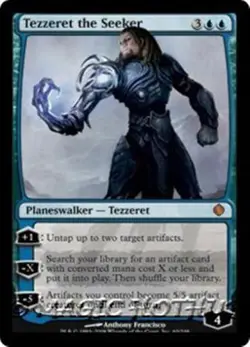 MTG FOIL TEZZERET THE SEEKER Shards of Alara MTG Blue Planeswalker LP/NM - Image 1