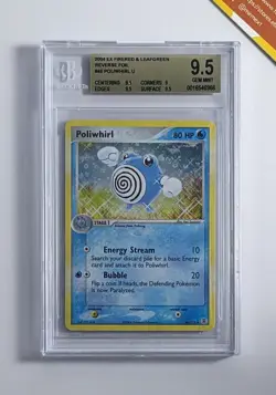 Pokemon BGS 9.5 Poliwhirl #46 Reverse Foil Ex FireRed & LeafGreen 2004 English - Image 1