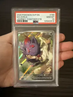 2025 Pokemon SVP Journey Together Black Star Promo N’s Zorua 189 PSA 10 Gem Mint - Image 3