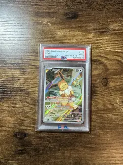 Pokemon SVP-EN Eevee #173 Prismatic Evolutions ETB Pokemon Center Stamp PSA 9 - Image 1