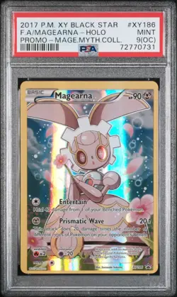 ERROR OFF CENTER PSA 9 MINT Magearna XY186 Black Star Promos Holo Pokemon 2017 - Image 1
