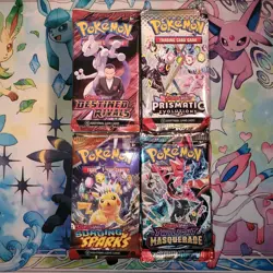 Pokemon SV Booster Pack Lot Prismatic Evolutions Destined Rivals SSP JT 36 Packs - Image 1
