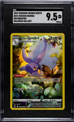 2023 Pokemon Crown Zenith Hisuian Goodra Galarian Gallery Holo GG21/GG70 SGC 9.5 - Image 1