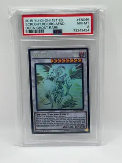 2015 YuGiOh Scarlight Red Dragon Archfiend Ghost rare 1st ed EN046 NM-MT PSA 8 - Image 1