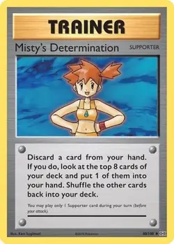 Misty's Determination 80/108 Reverse Holo XY - Evolutions Pokemon Card - Image 1