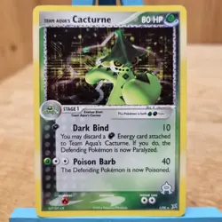 Pokemon TCG Team Aqua's Cacturne 1/95 EX Team Magma vs Team Aqua Holo Rare Card - Image 1
