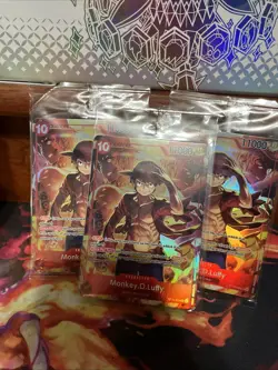 One Piece Promo Card Treasure Booster Monkey.D.Luffy ST10-006 SR Sealed( x3 ) - Image 1