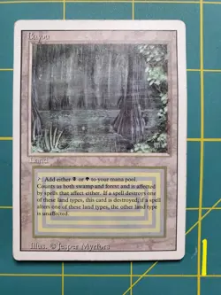 Bayou (LP) Revised Edition 3ED Magic MTG - Image 1