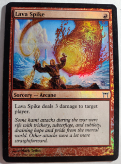 MTG - Champions of Kamigawa - Lava Spike - Foil - Light Play - Image 1
