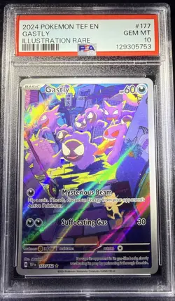 2024 Pokemon Temporal Forces Gastly PSA 10 Illustration Rare #177 - Image 1