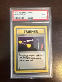 1999 POKEMON BASE SET UNLIMITED #74 Item Finder PSA 9 - Image 1