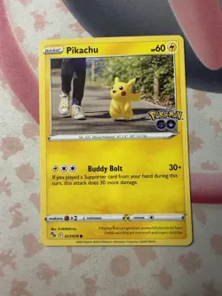 Pikachu (27) Common Pokemon GO 027/078 NM English - Image 1