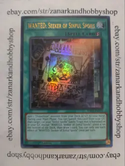 YuGiOh WANTED: Seeker of Sinful Spoils RA03-EN074 Ultra Rare - Image 1