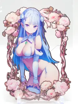 Goddess Story - Gold Metal Waifu Card - Emilia - Image 1