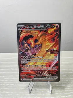 Pokemon TCG Team Rockets Moltres EX Destined Rivals Card 229/182 SIR Stamped - Image 1