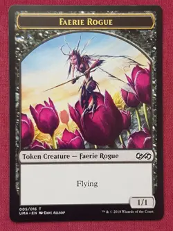 Magic The Gathering ULTIMATE MASTERS FAERIE ROGUE token card MTG - Image 1