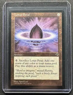 Rare Lotus Petal MTG Near Mint NM Condition Tempest Artifact Card - Image 1
