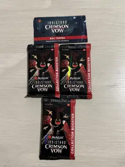 Magic the Gathering - Innistrad Crimson Vow Collector Booster x3 w/ box topper - Image 1