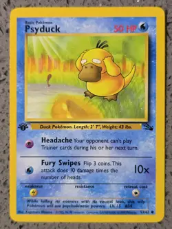 Pokemon - Psyduck - 53/62 - 1st Edition - Fossil - WOTC - Common - NM/LP - Image 1