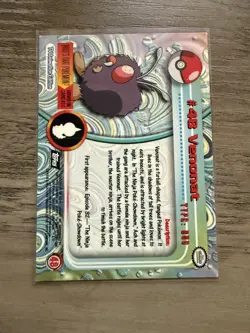 1999 Pokemon TV Animation Series 1 #48 Venonat - black logo - Image 2