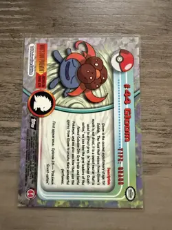 Gloom #44 1999 Topps Pokemon TV Animation Edition Series 1 Black Logo - Image 2