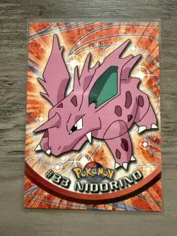 Pokemon Topps TV Animation Edition #33 Nidorino Black Logo! - Image 1