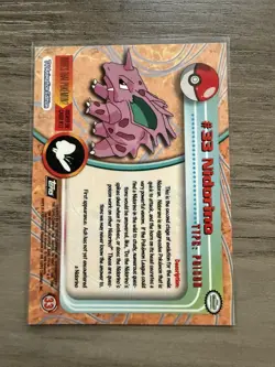Pokemon Topps TV Animation Edition #33 Nidorino Black Logo! - Image 2