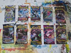Pokemon Sword & Shield Booster Packs x10 Brilliant Stars, Fusion Strike, & more - Image 1