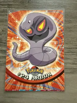 Pokemon Topps Arbok #24 Blue Logo TV Animation Edition - Image 1