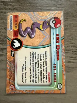 Pokemon Topps TV Animation Edition #23 Ekans! Black Logo! - Image 2