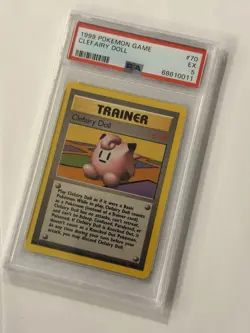 1999 POKEMON BASE SET UNLIMITED #70 CLEFAIRY DOLL PSA 5 - Image 1