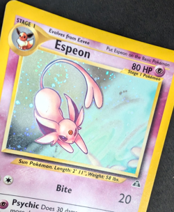 Pokemon TCG: Espeon 1/75 Neo Discovery WoTC Holo Rare with Swirl - Image 4